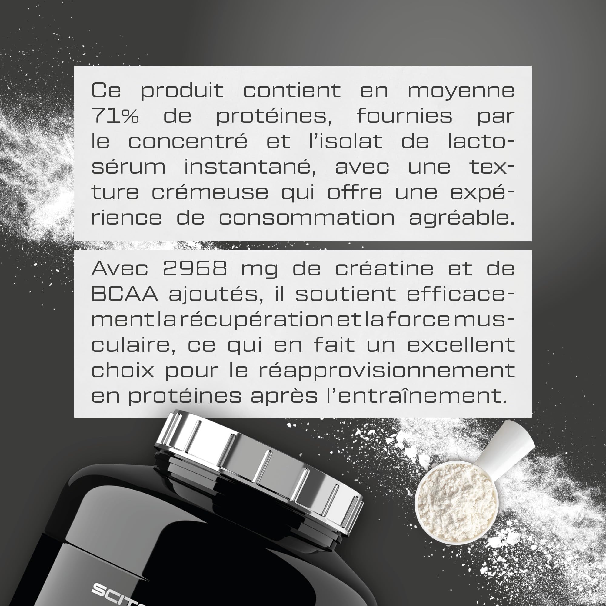 Scitec Nutrition Radical Whey - Concentré et isolat de protéines de lactosérum - Avec créatine et BCAA - Sans gluten - Sans graisse, 1000 g, Cookies&Cream