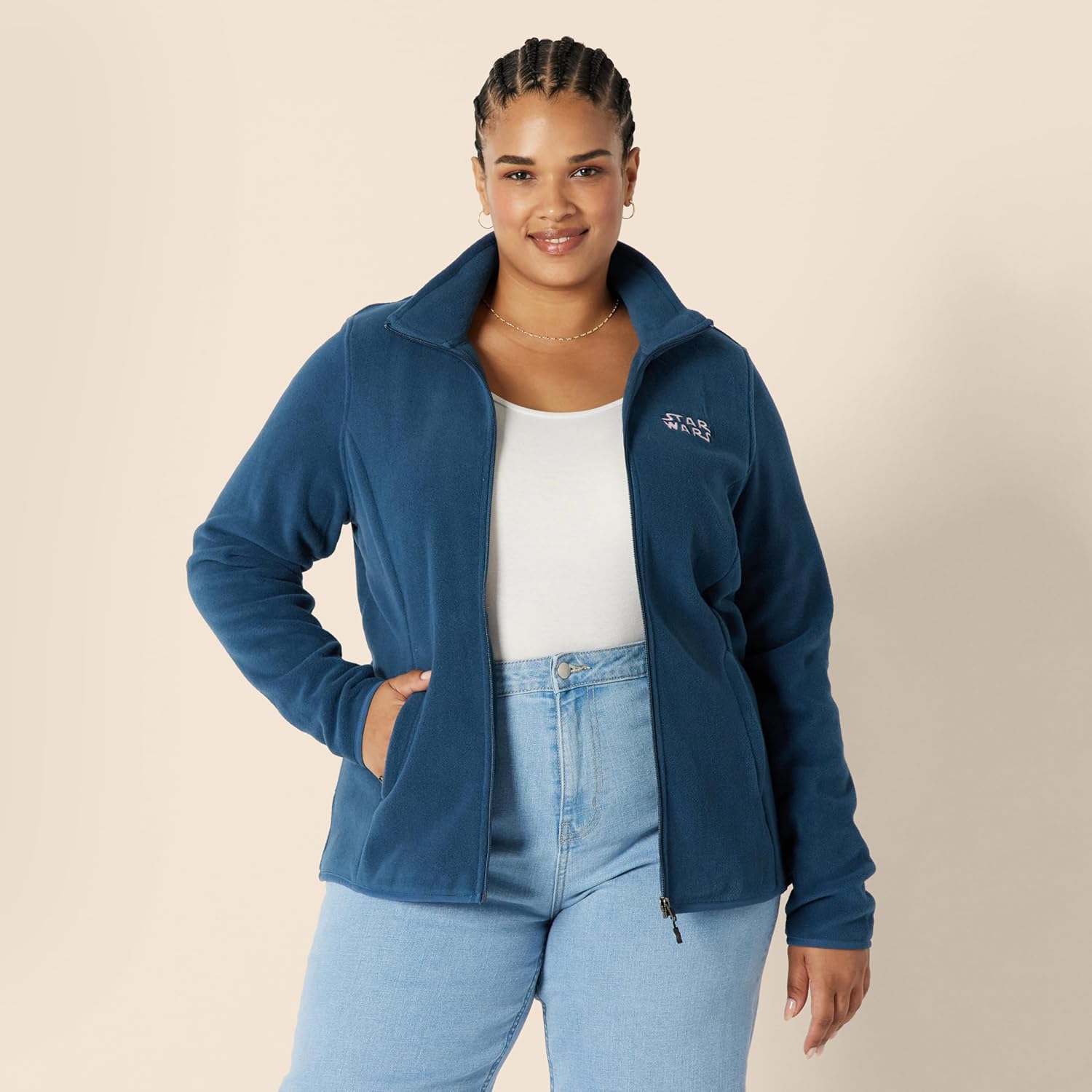 Amazon Essentials Disney | Marvel | Star Wars Women's Polar Fleece Full-Zip Mock Jackets - Image 6