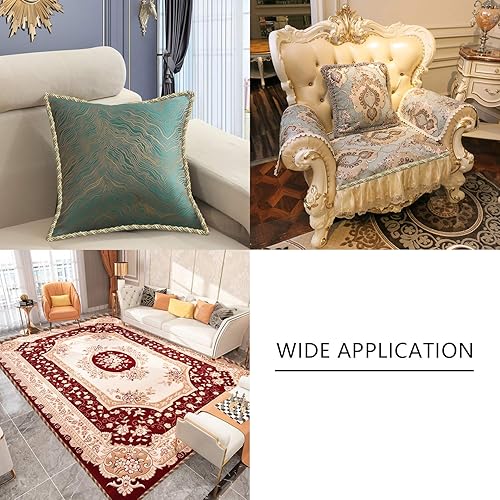 Miniatura 2 de BEL AVENIR Cordón de labio trenzado de 0.27 pulgadas, 13 yardas, costura básica, de lujo, multicolor, artesanías, manualidades, decoración, adornos