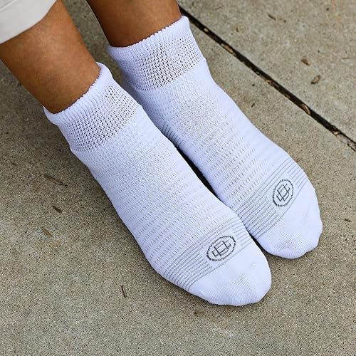 Vista 2 de Doctor's Choice - Calcetines deportivos cubretobillos para hombre, ideal para diabéticos, talla L 10-13 y XL 13-15