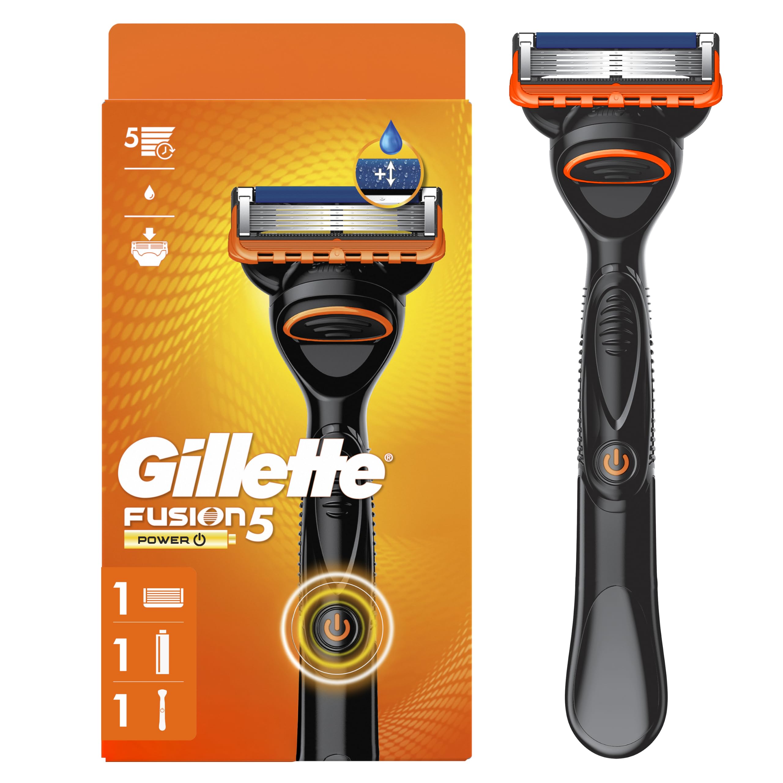 脱毛・除毛 Gillette Fusion 5+1 Amazon.com: Gillette Fusion5 Power Razor for Men, 1 Gillette Power