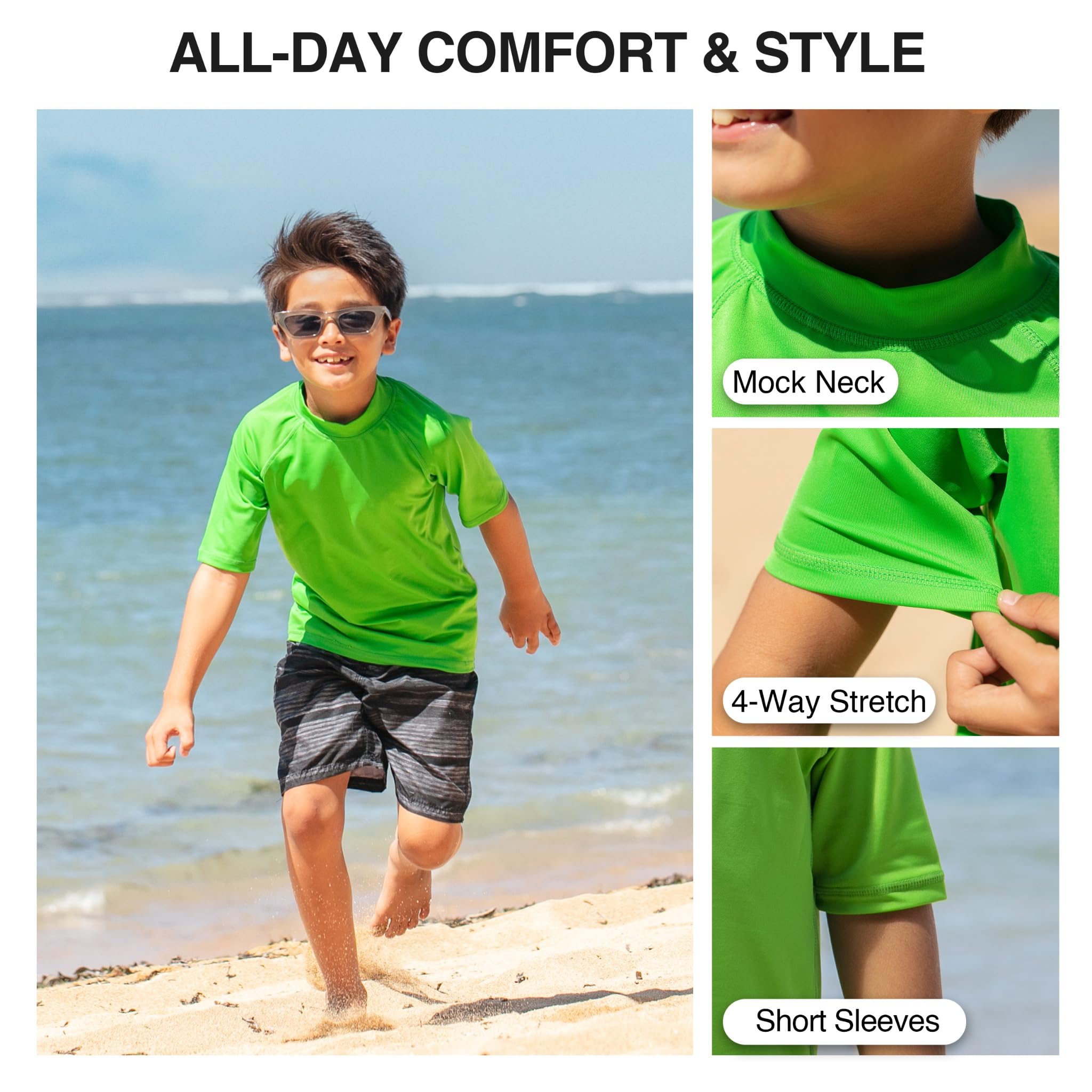 Kanu Surf Boys' Fiji UPF 50+ Sun Protective Rashguard