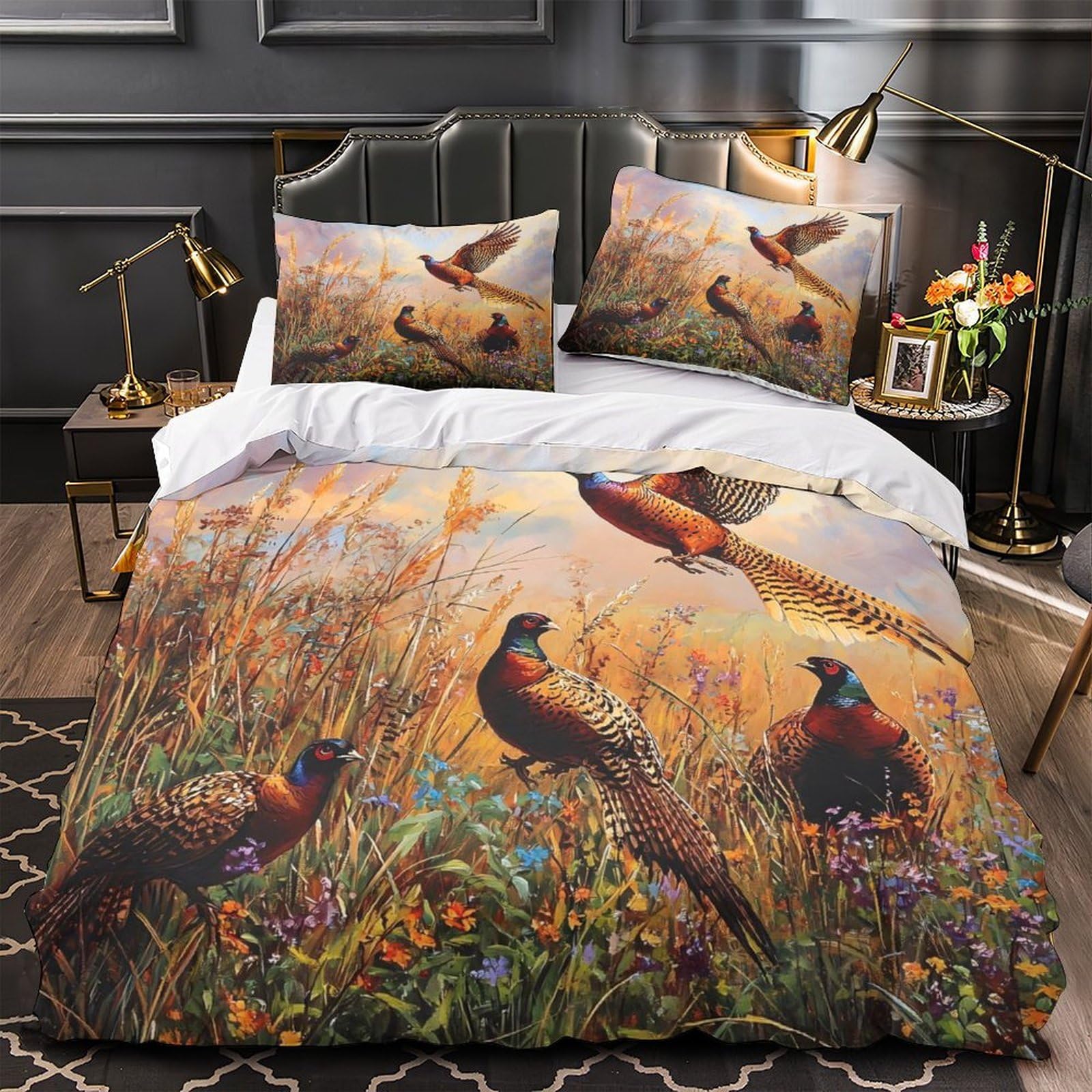 Housse de couette 3D faune sauvage king en microfibre douce haut de gamme
