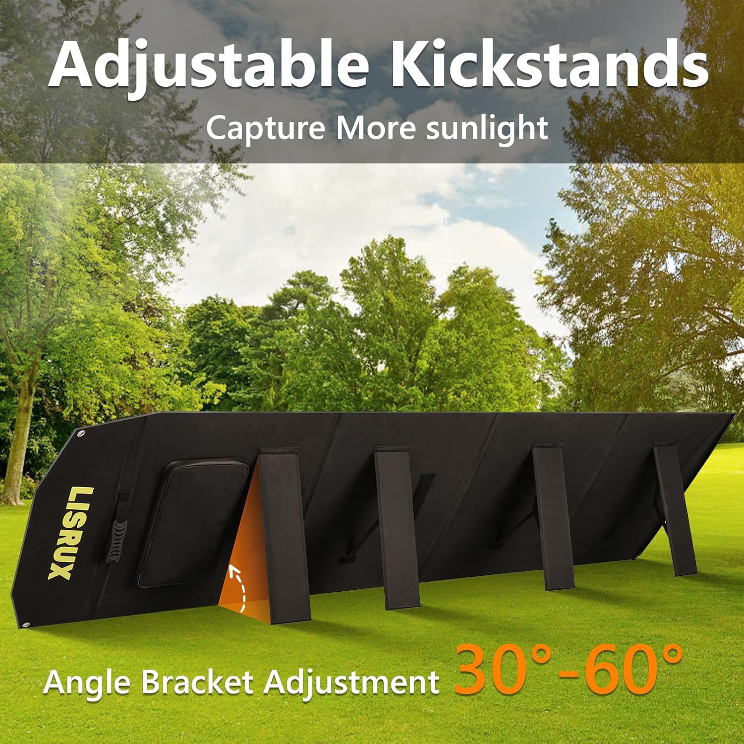 200W Portable Solar Panel, Foldable Solar Panel Power Backup, Solar Charger for Power Station Generator, IP67 Waterproof 200 Watt Solar Panels for Camping RV Power Blackout