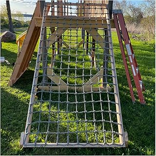 Amacthysh Red De Seguridad para Escaleras Infantiles, Red De Cuerda para Exteriores, Ideal para Barandillas, Balcones, Patios De Juegos Y Decoración De Interiores,6 * 7m