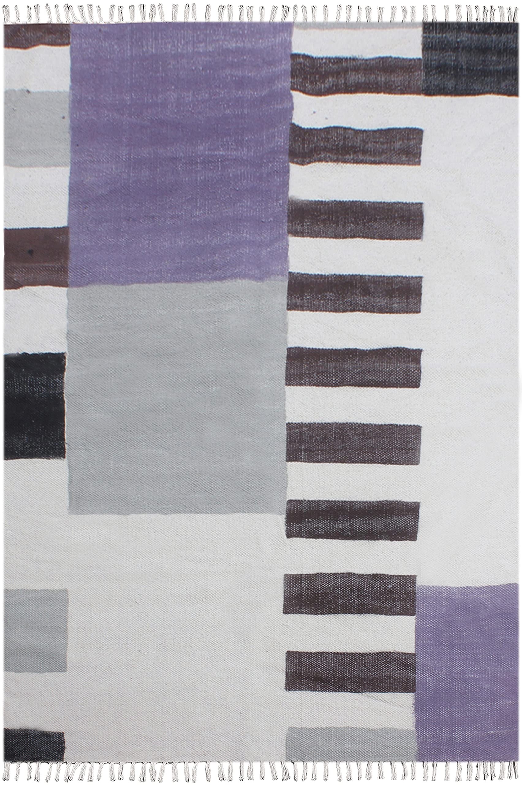 Tapis en coton multicolore pour grand salon lumineux et moderne