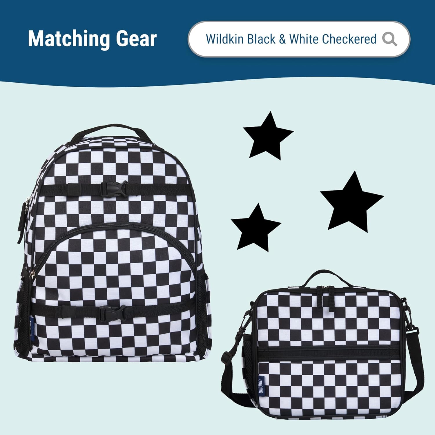 Wildkin Kids 18oz Stainless Steel Water Bottle – BPA-Free, Leakproof, Insulated, Easy-Clean - Black and White Checkered - Image 7