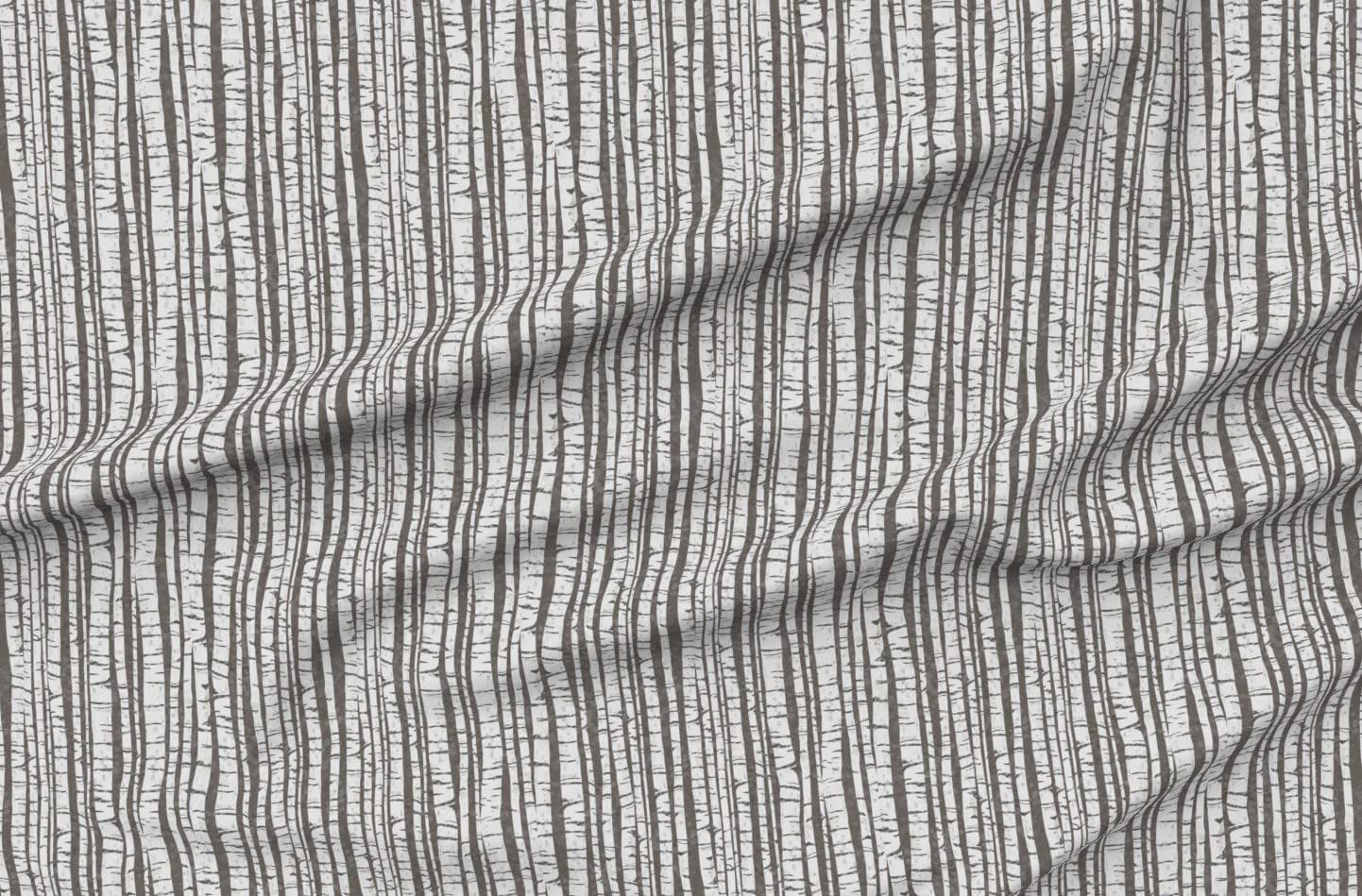 Spoonflower Fabric - Birch Forest Large Logs Warm Gray Aspen Tree Trees Pattern Woodland Printed on Polartec(R) Fleece Fabric by The Yard - Sewing Blankets Loungewear and No-Sew Projects