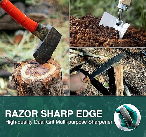 Miniatura 5 de Afilador multiusos de doble grano y afilador de herramientas con caja de bambú