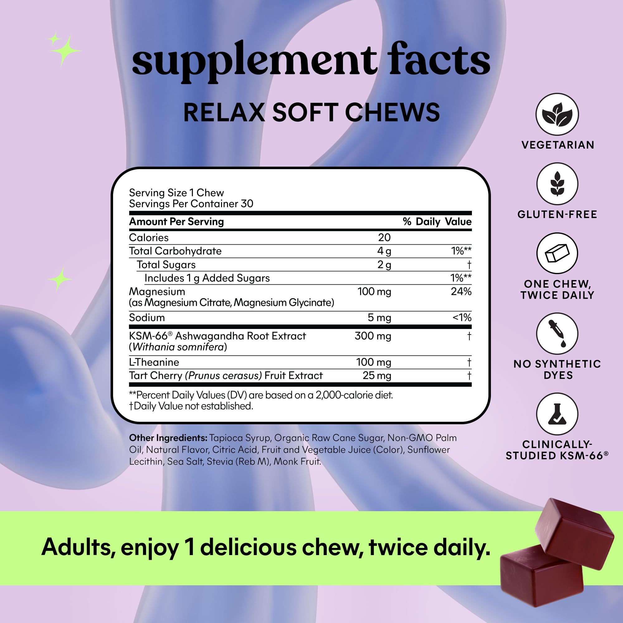 Lemme Relax Soft Chews with Magnesium Glycinate & Citrate (30 Chews) — Amazon image 8