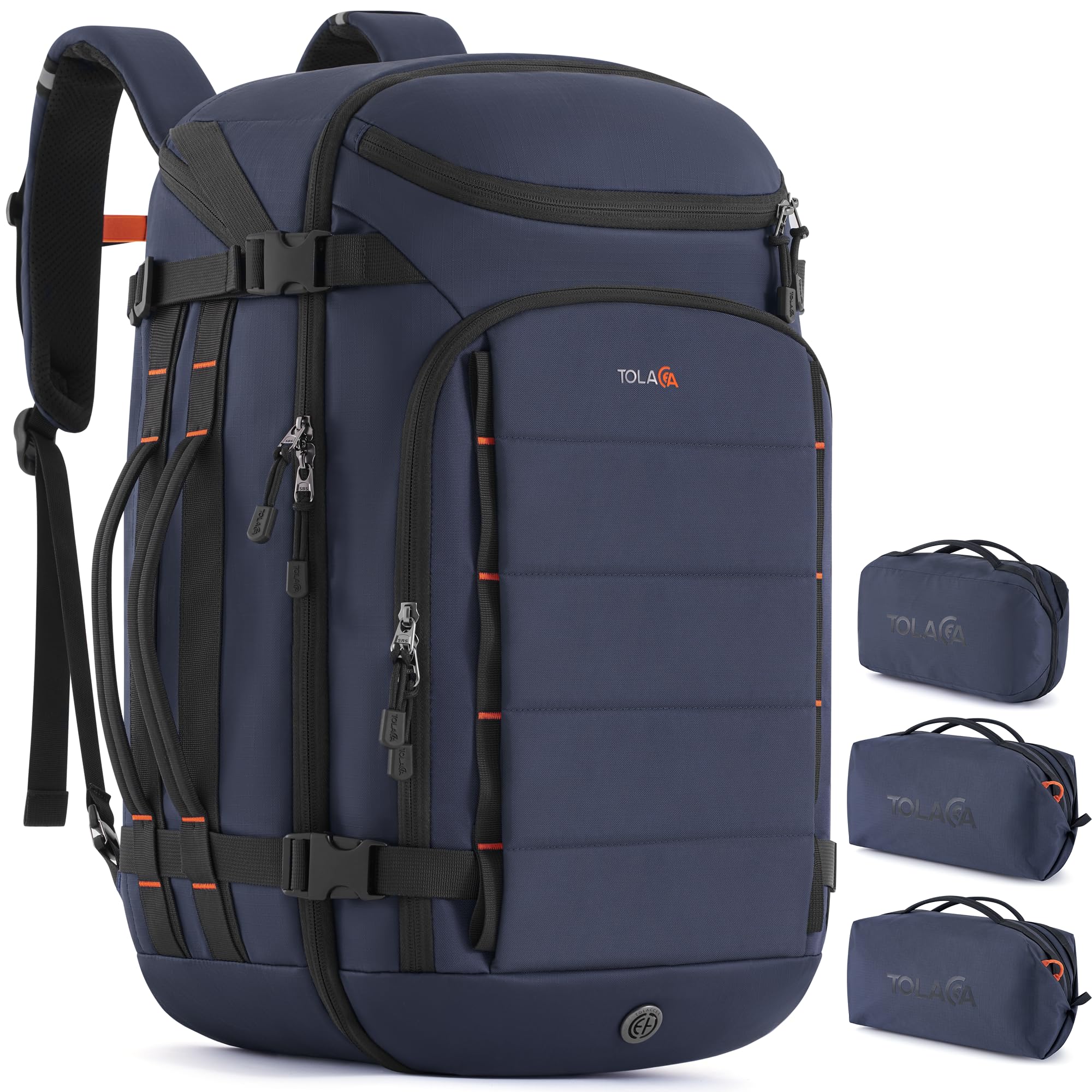 Tolaccea Travel Backpack 40L with Cubes