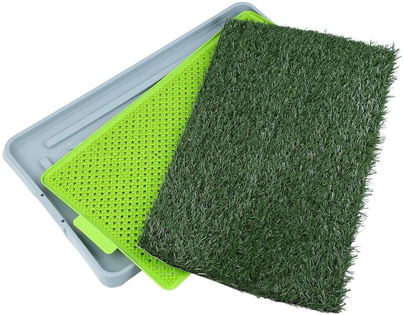 Lettiera Per Cuccioli Con Erba Sintetica - WC Per Cani Con Panno Assorbente - Per Interno Ed Esterno, Fino A 7kg - Foto 9