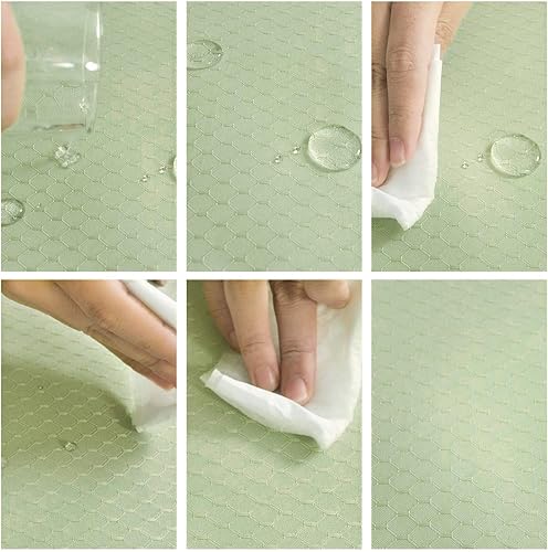 Miniatura 98 de JUCFHY - Mantel rectangular marroquí de tela jacquard a prueba de derrames y resistente al agua y al aceite, mantel decorativo para uso exterior e