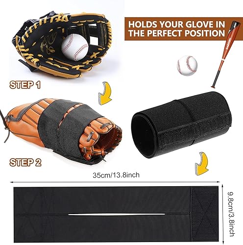Miniatura 3 de Correa para guantes de sóftbol y béisbol, envoltura para guantes de béisbol, tratamiento de guantes calientes, kit de rotura de guante de béisbol