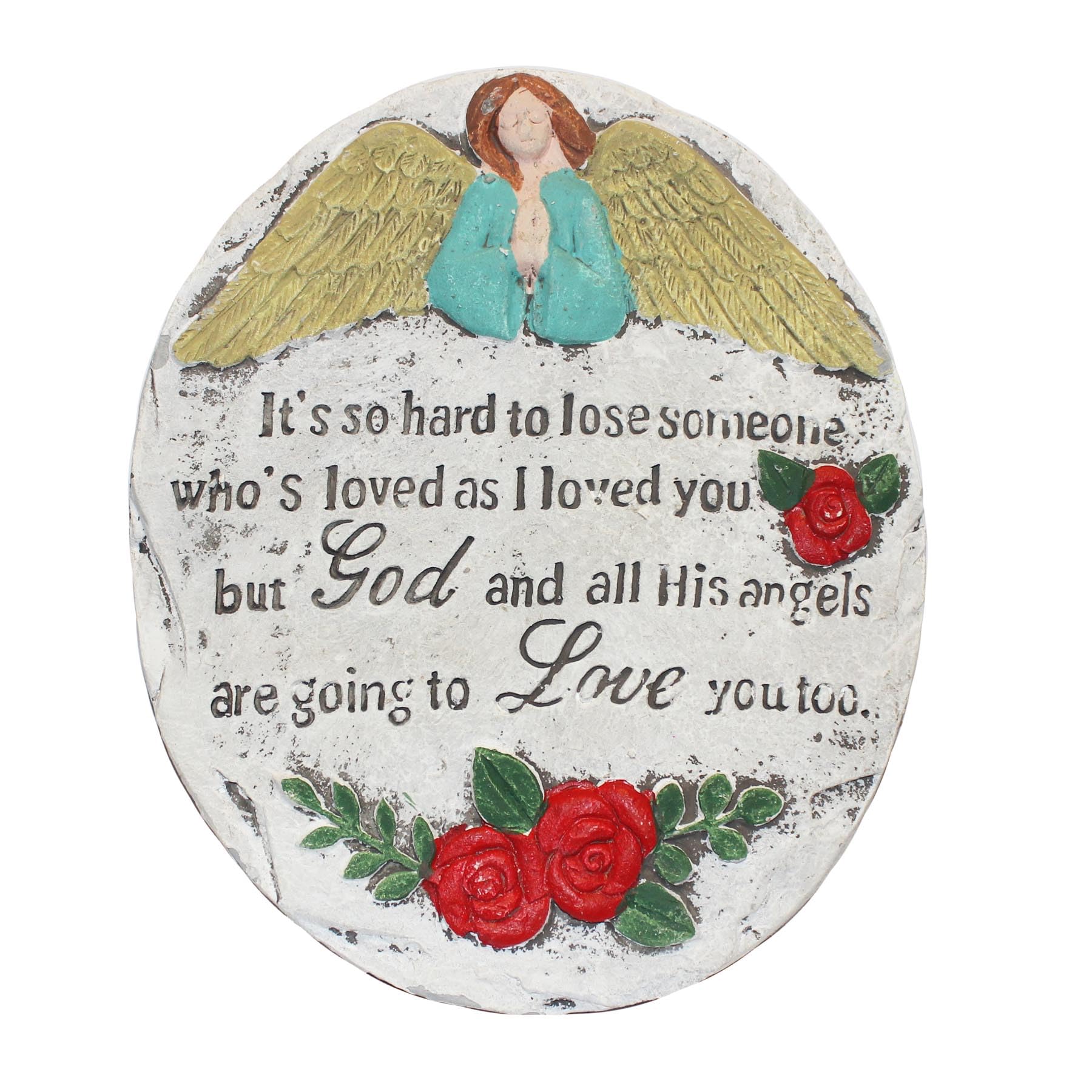 Widdle Gifts Hard To Lose Someone Memorial Garden Stone Plaque 16.5Cm Round Garden Plaque (Hard To Lose Someone)