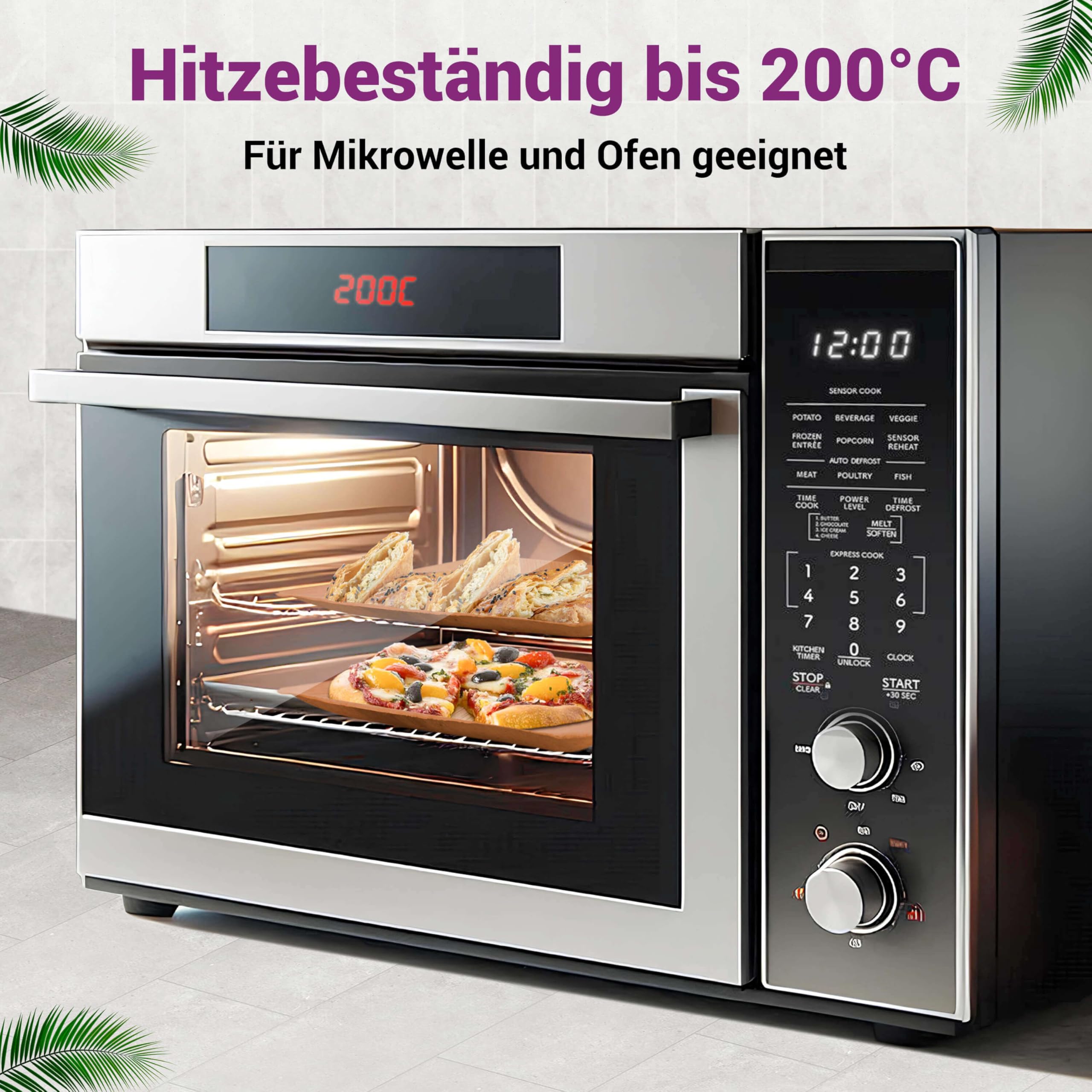 Bio Palmblatt Teller - 50 Stück groß eckig 25x25 cm - Premium Einweggeschirr kompostierbar - Umweltfreundliches Palmblatt-Geschirr - ähnl. Bambusteller Einweg