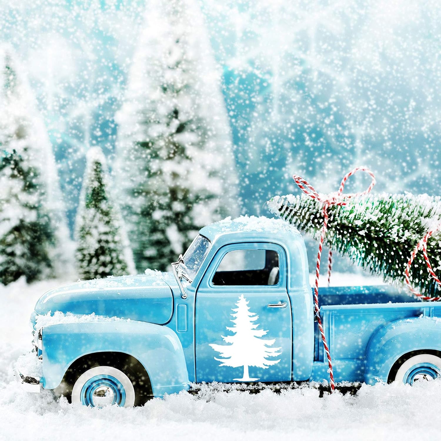 8 Pieces Pine Tree Stencils Art Painting Templates Stencils for Painting on Wood Winter Holiday DIY Wall Floor Decor Supplies (11.4 x 11.4 Inch) : Arts, Crafts & Sewing