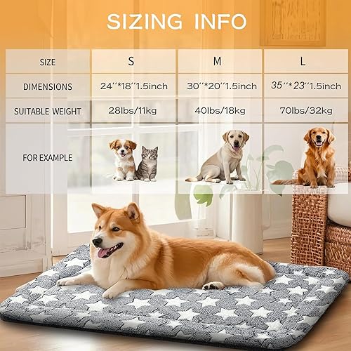 Miniatura 5 de Tapete de cama para perro, reversible, suave y transpirable, cama duradera para perros y gatos pequeños, medianos y grandes