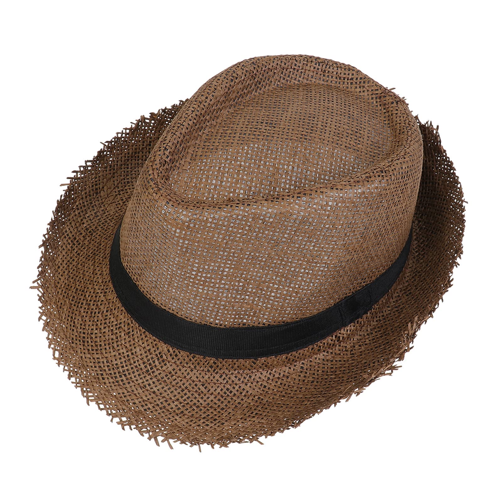 JK Home Panamá Fedora Sombrero de paja Deportes al aire libre Gangster Trilby Jazz Manhattan Cosplay Travel Holiday Cap