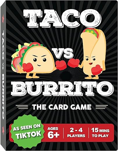Taco vs Burrito - The Strategic Family Friendly Card Game Created by a 7 Year Old - Perfect for Boys, Girls, Kids, Families & Adults [Amazon Exclusive]