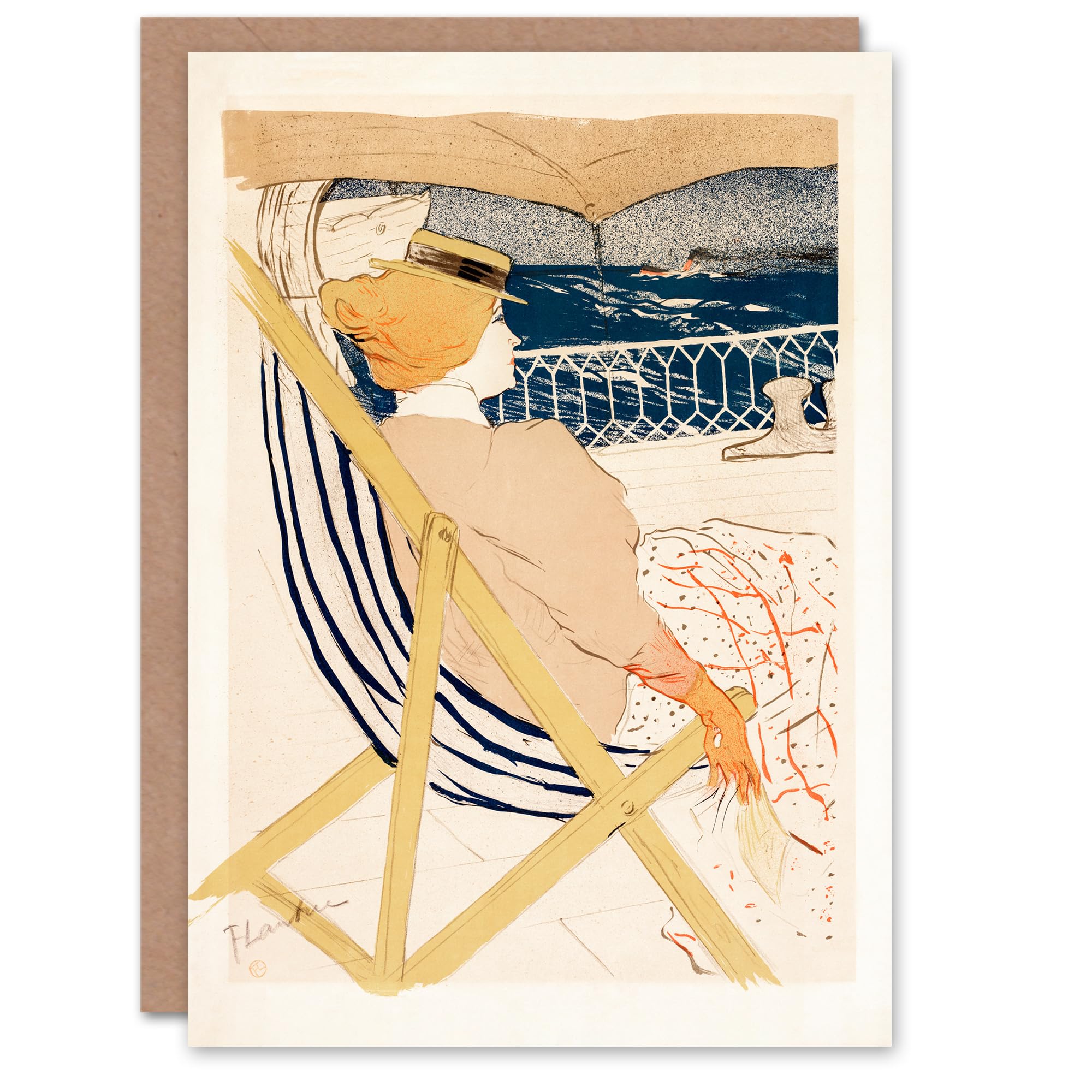 Artery8 Toulouse Lautrec Art Card Ocean Cruise Passenger