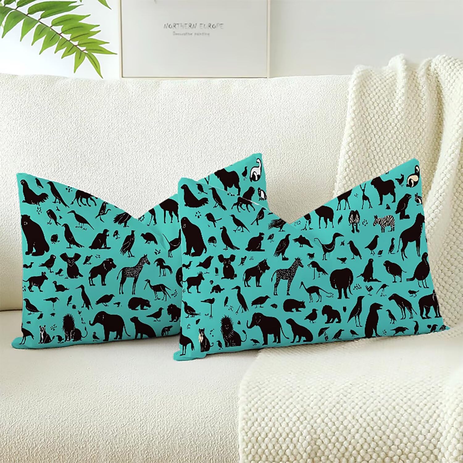 Coussin décoratif canapé 70x40cm lavable avec fermeture éclair discrète