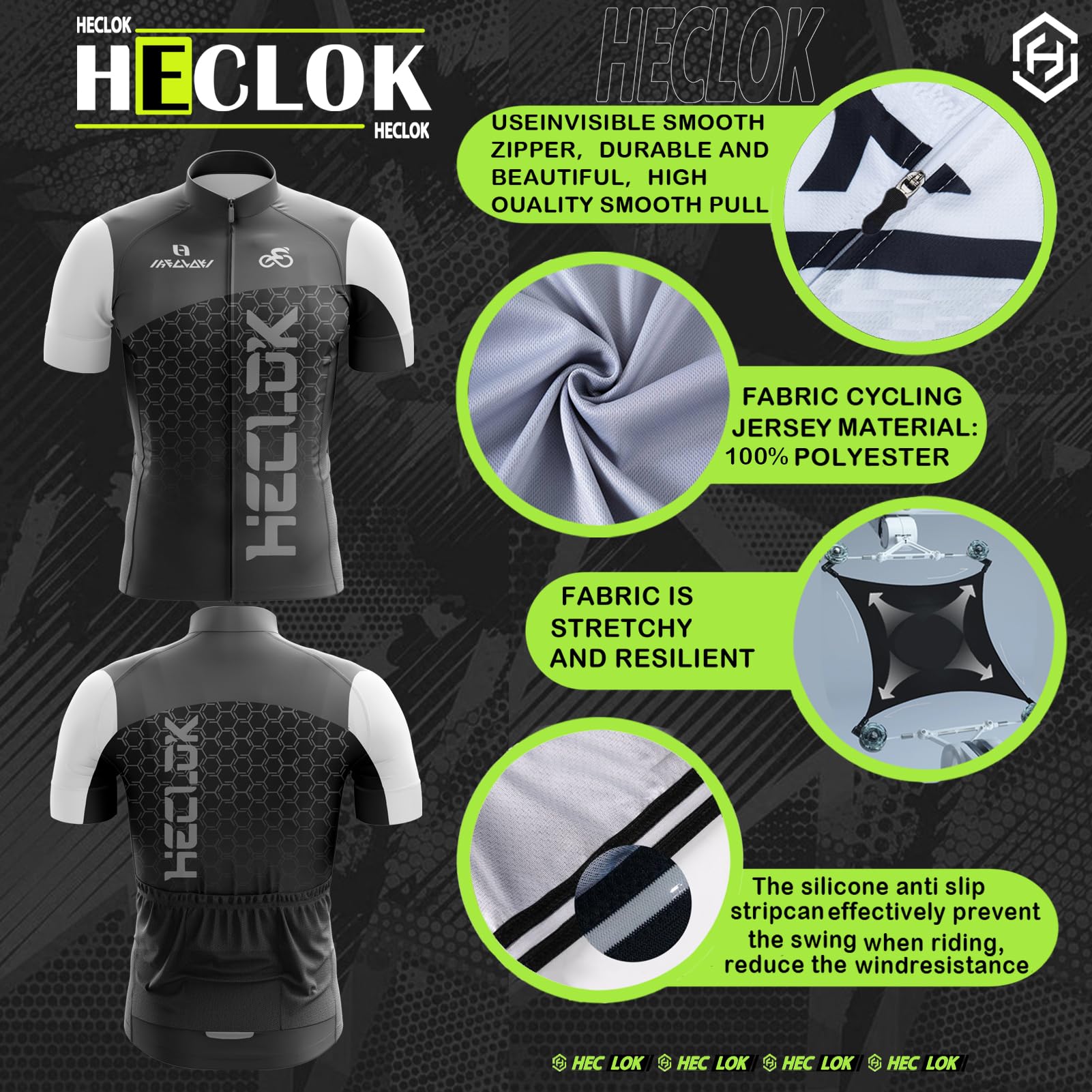 Completo Ciclismo Uomo Manica Corta – 9D Gel, Traspirante | Tessuto traspirante, asciugatura rapida, 9D Gel imbottito, 3 tasche posteriori, per MTB e strada