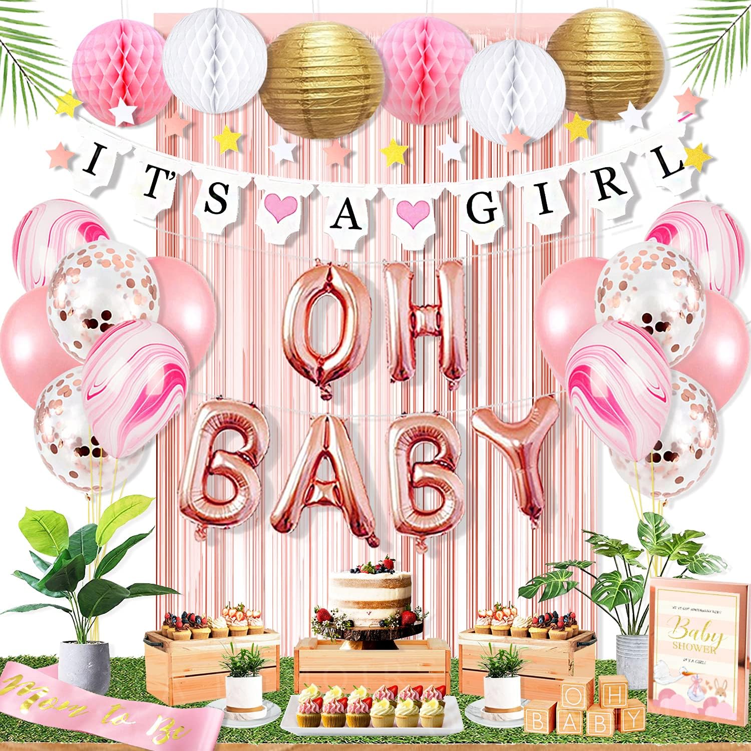 Girl Baby Shower Decor Kit