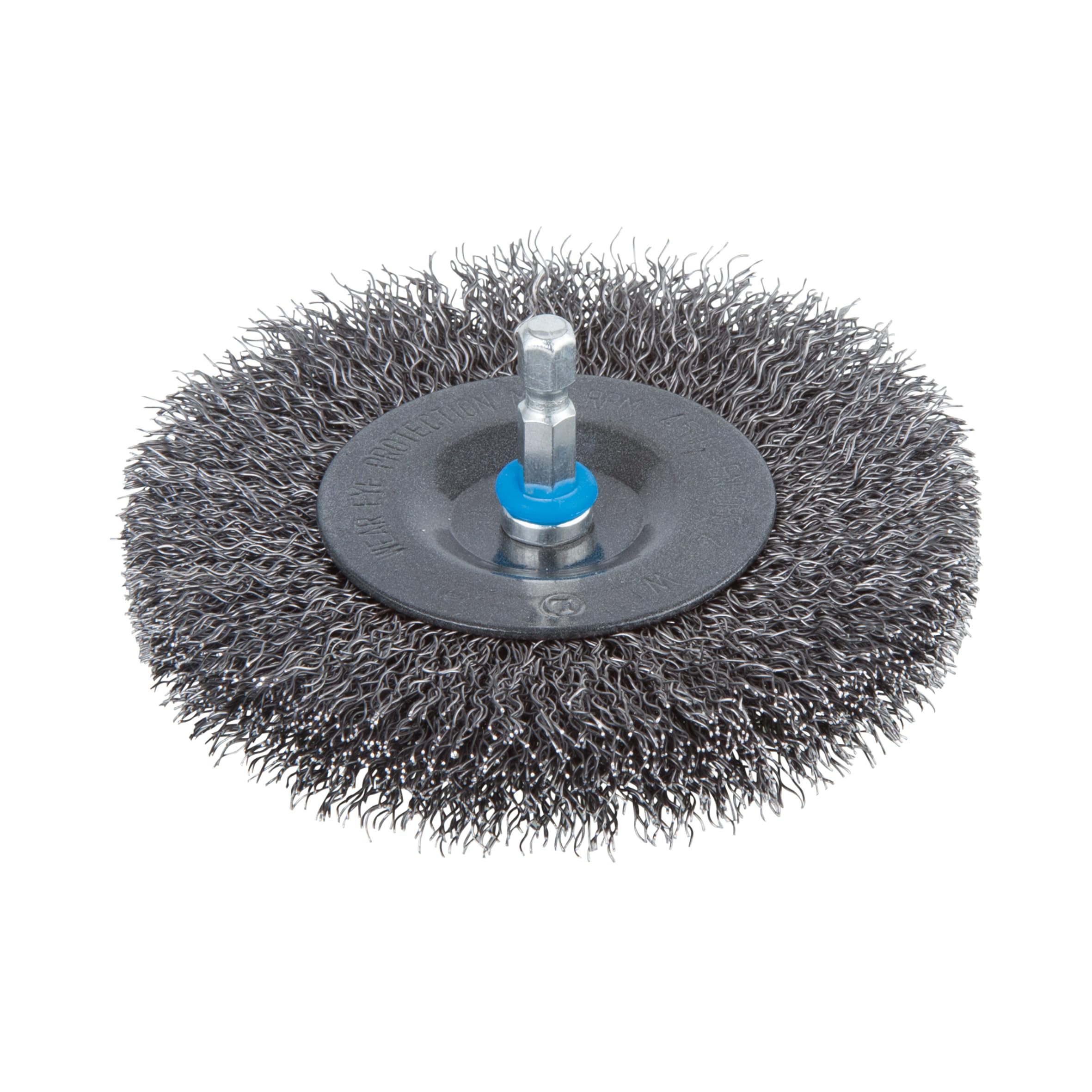 wolfcraft Steel Wire Wheel Brush, Ø 100 mm, Hexagon Shank I 2103000