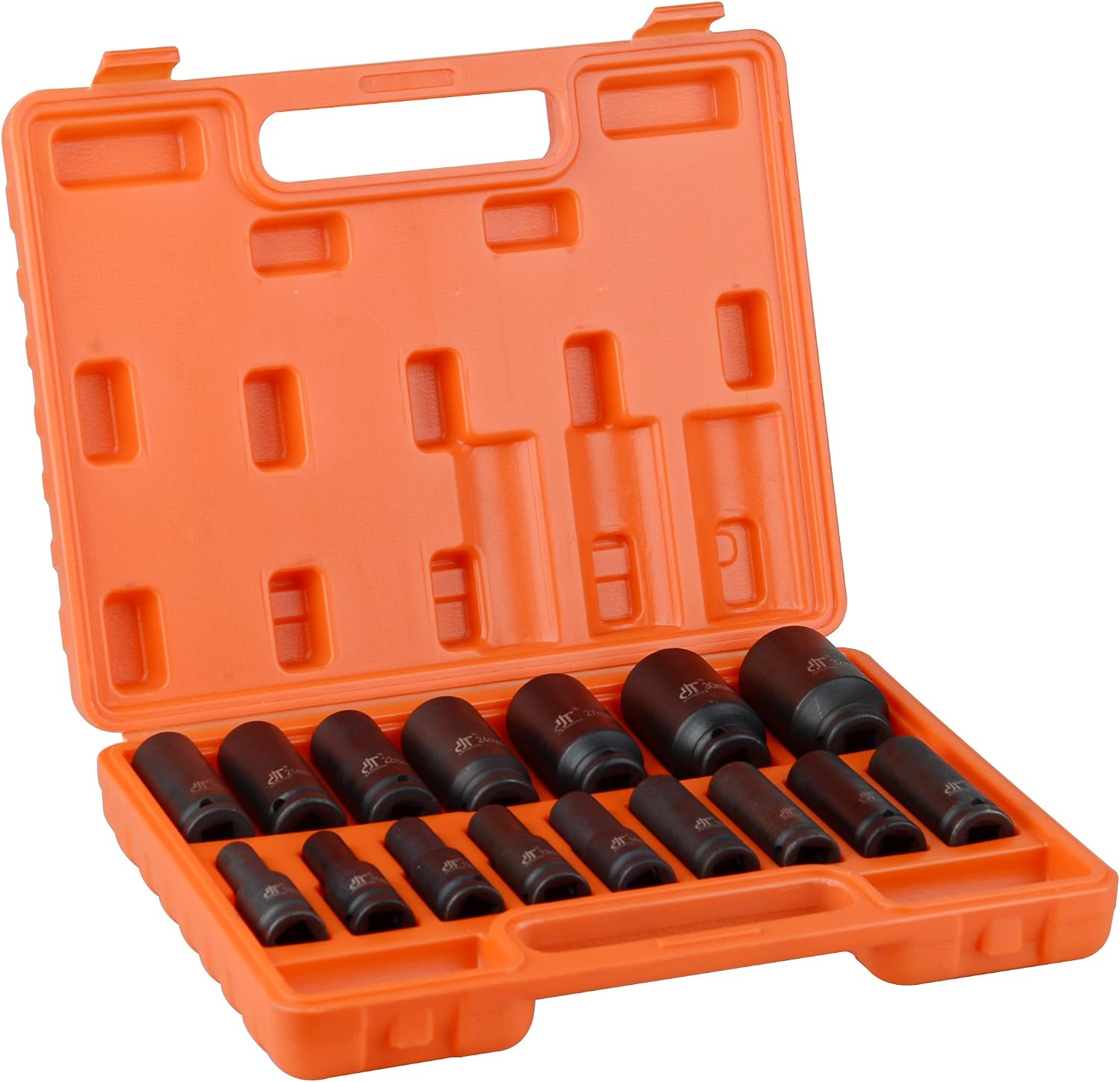 16pc 1/2" Drive Impact Deep Socket Set Metric 10-32mm Nut H78 Car Garage Mechanic, Black,chrome, Variety pack - Image 5