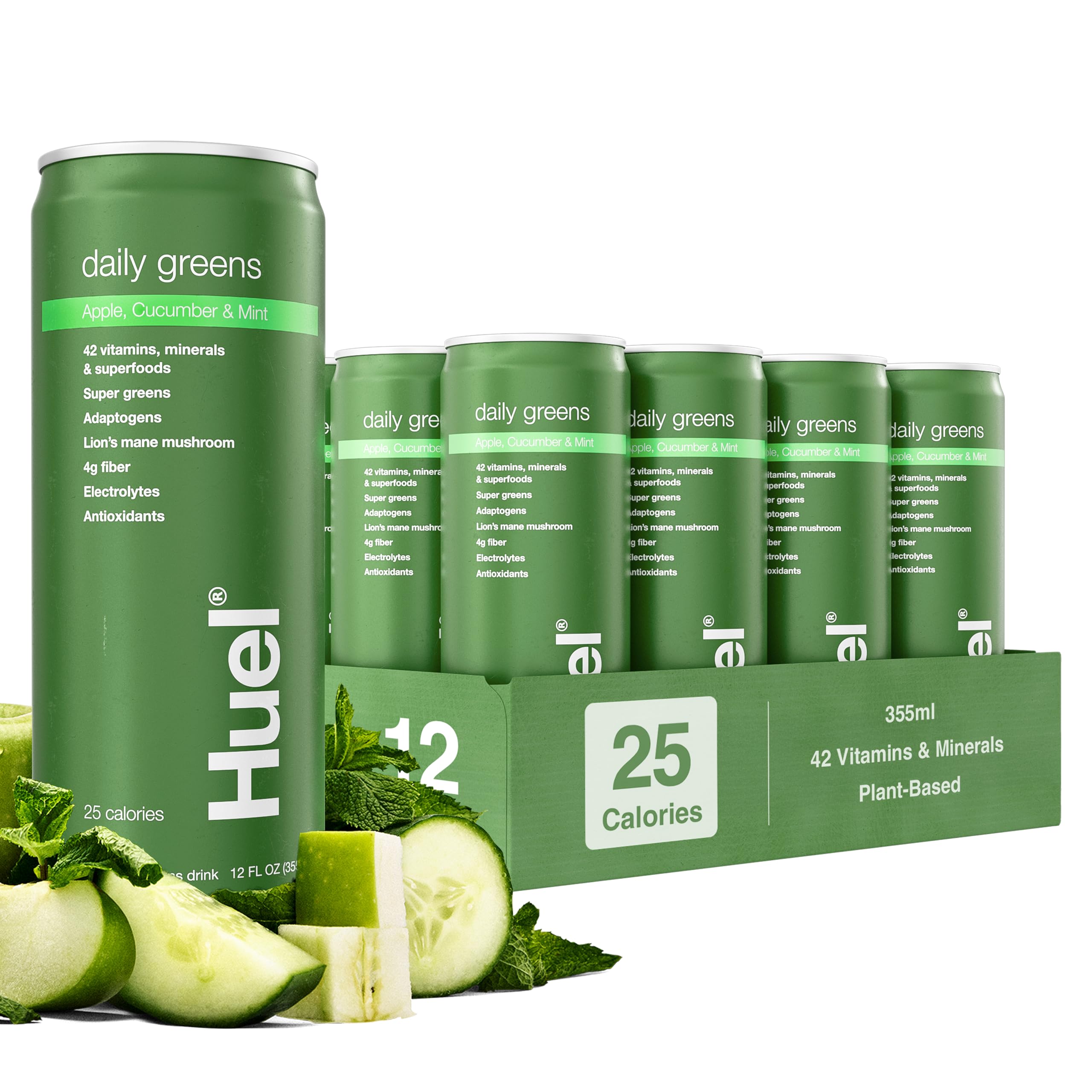 Amazon.com: Huel Daily Greens Ready-to-Drink | Apple Cucumber Mint
