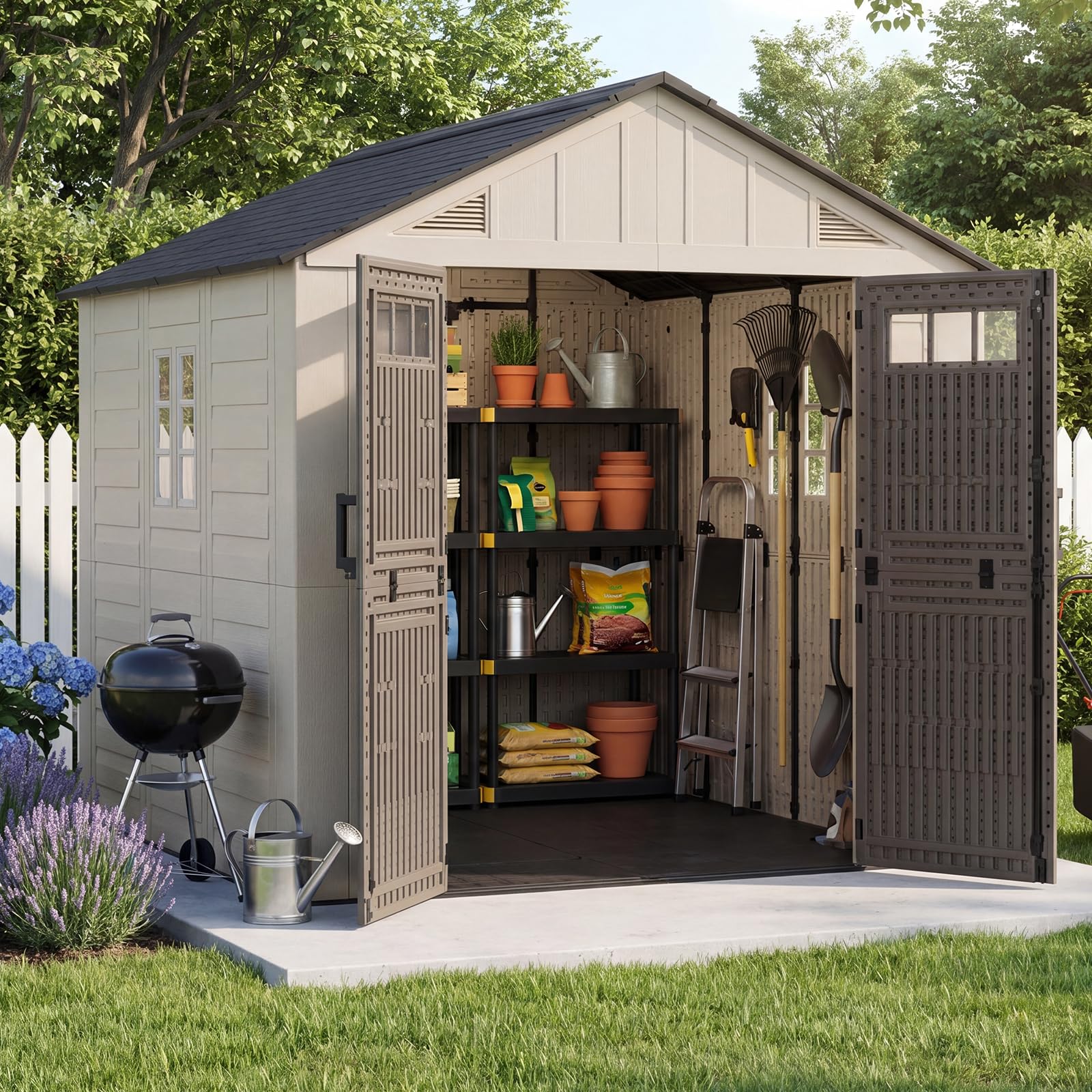Aoxun 8x8 Ft Outdoor Storage Shed
