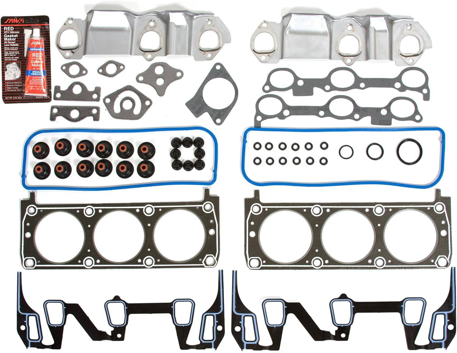 MA-4216907829 Head Gasket Set Compatible With/For 93-96 Buick Chevy Oldsmobile Pontiac 3.1 OHV VIN M