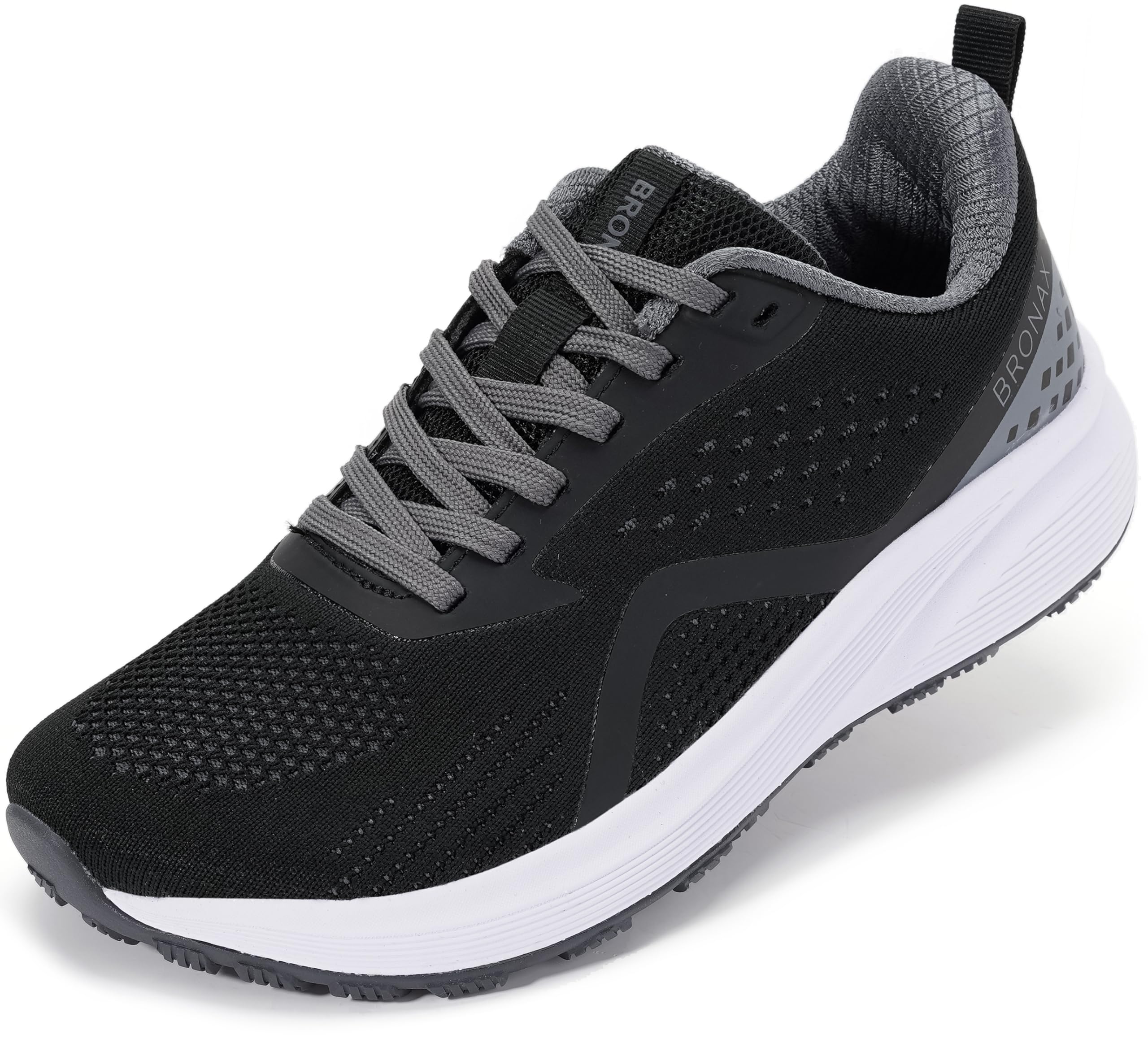BRONAX Men's Wide Cushioned Supportive Road Running Shoes | Wide Toe Box | Rubber Outsole