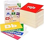Spanish Flash Cards for Kids and Toddlers - 101 Cards - 202 Sides - Learn Shapes, Numbers, Colors, Body Parts, Counting, Letters & More - Great Value, Fun Learning and Educational Flashcards