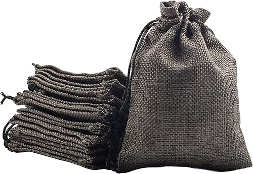 Sansam - Bolsas de arpillera de varios tamaños y colores para regalo, con cordón, bolsas de joyería para recuerdos de bodas, bolsas de dulces,