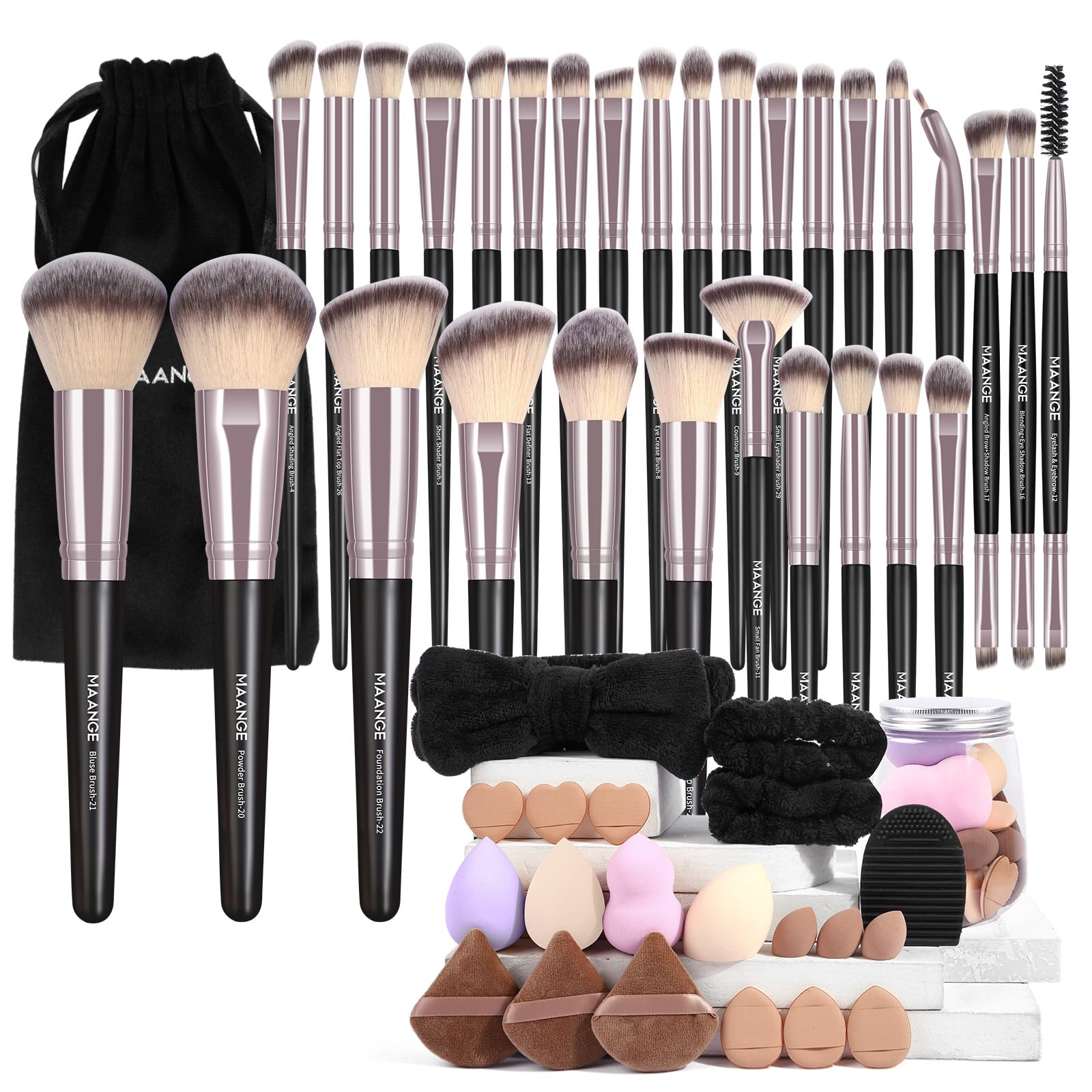 MAANGE 51 Pcs Makeup Brushes Kit