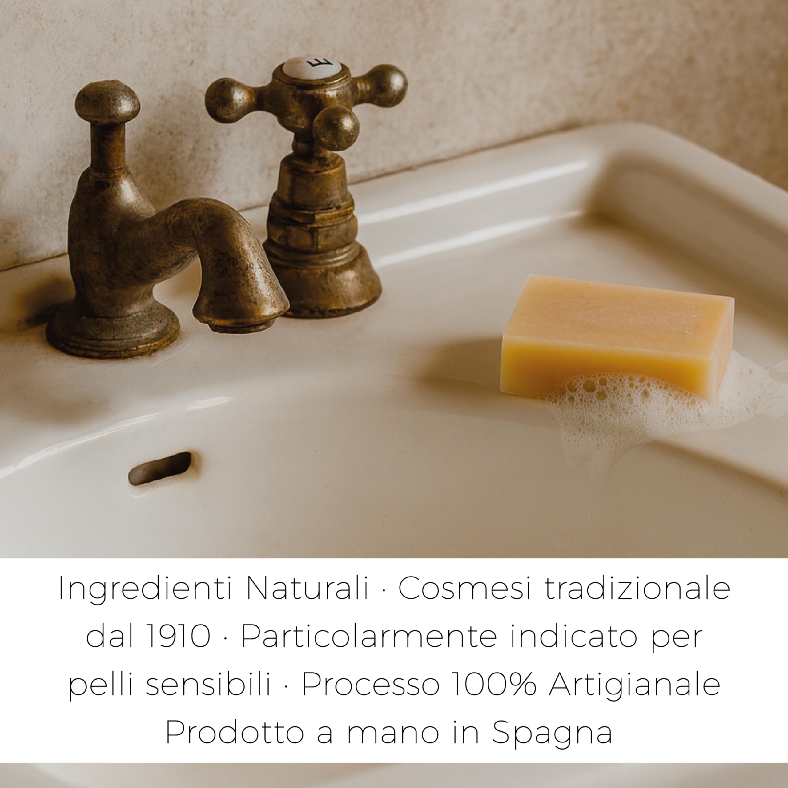 Sapone Latte D'asina 125 g. Sapone Naturale Artigianale con Olio d’Oliva, Saponetta Corpo Nutriente e Idratante per Viso e Corpo, Uso Quotidiano, Ideale per Pelle Sensibile e Delicata