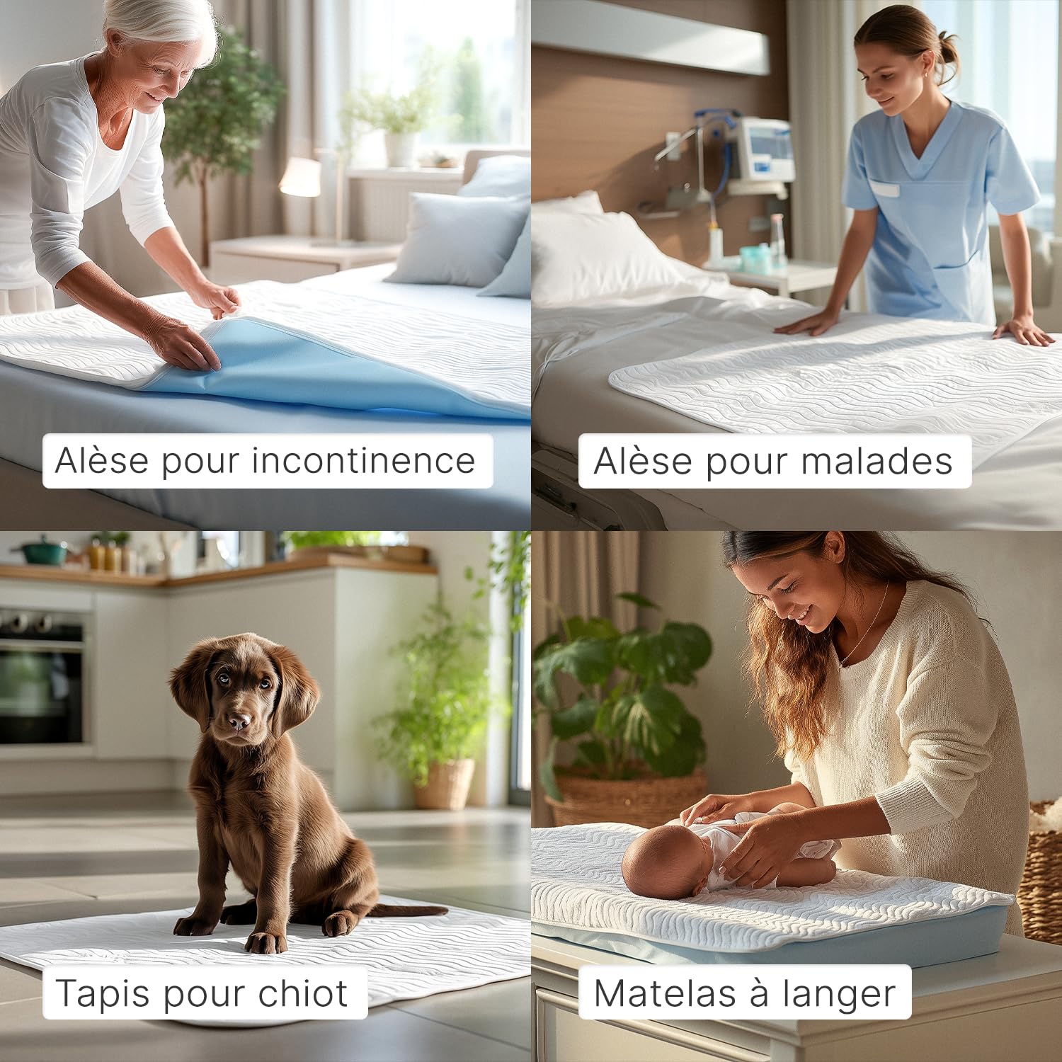 1x Alèse pour Incontinence ARNOMED® Lavable 90x160, alèse pour Incontinence imperméable et réutilisable, alèse de Protection pour lit, Matelas à Langer pour Enfants, pour Adultes et Personnes âgées