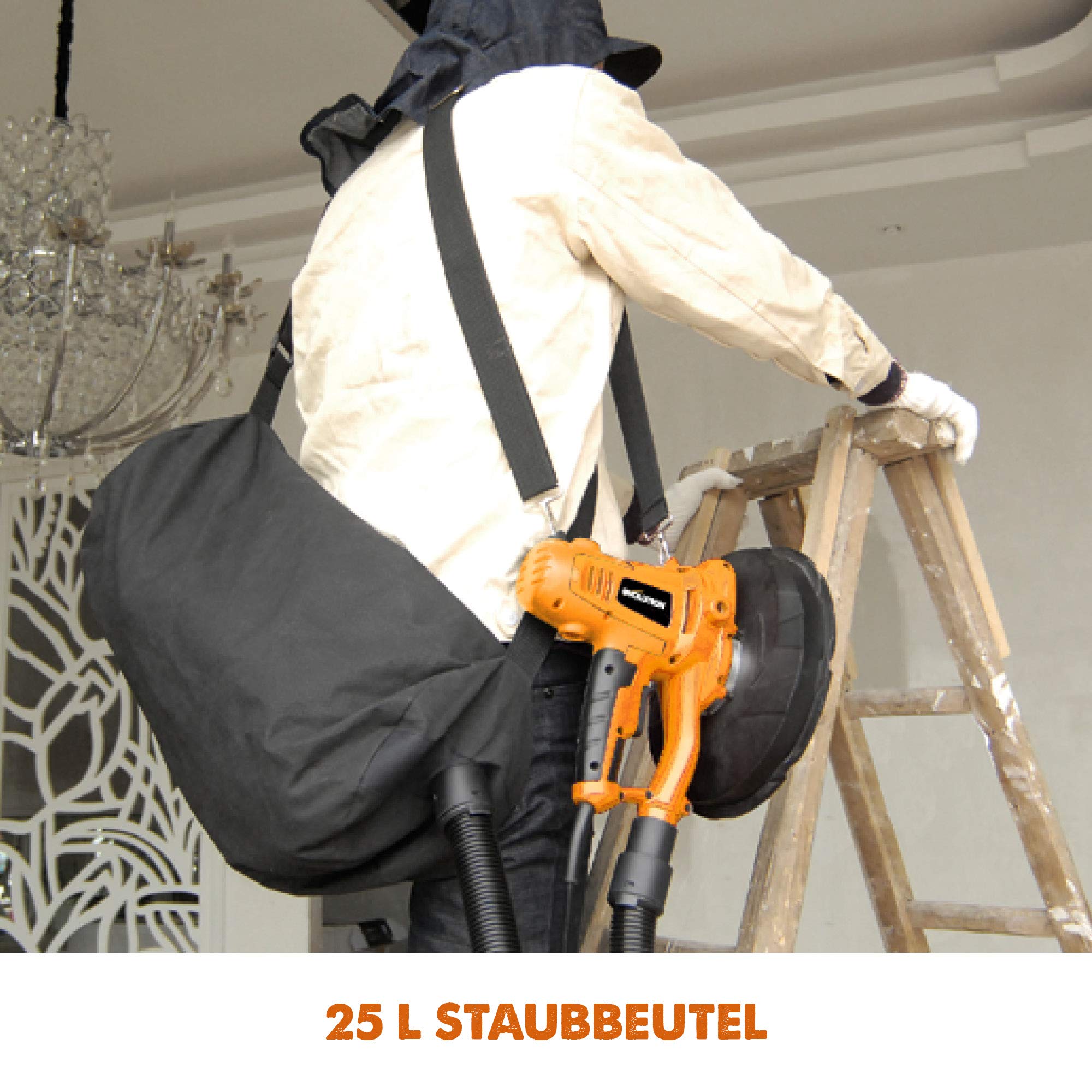 Evolution Power Tools - Ponceuse pour Cloisons Sèches à Commande Manuelle, 225 mm (230 V) orange PONCEUSEDWSR7235A
