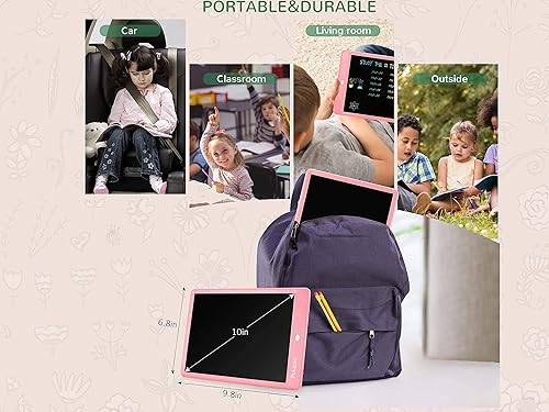 Miniatura 7 de Pokanic Colorida almohadilla LCD de dibujo tableta de aprendizaje y educación tabla de escritura borrable reutilizable juguete mágico para niños