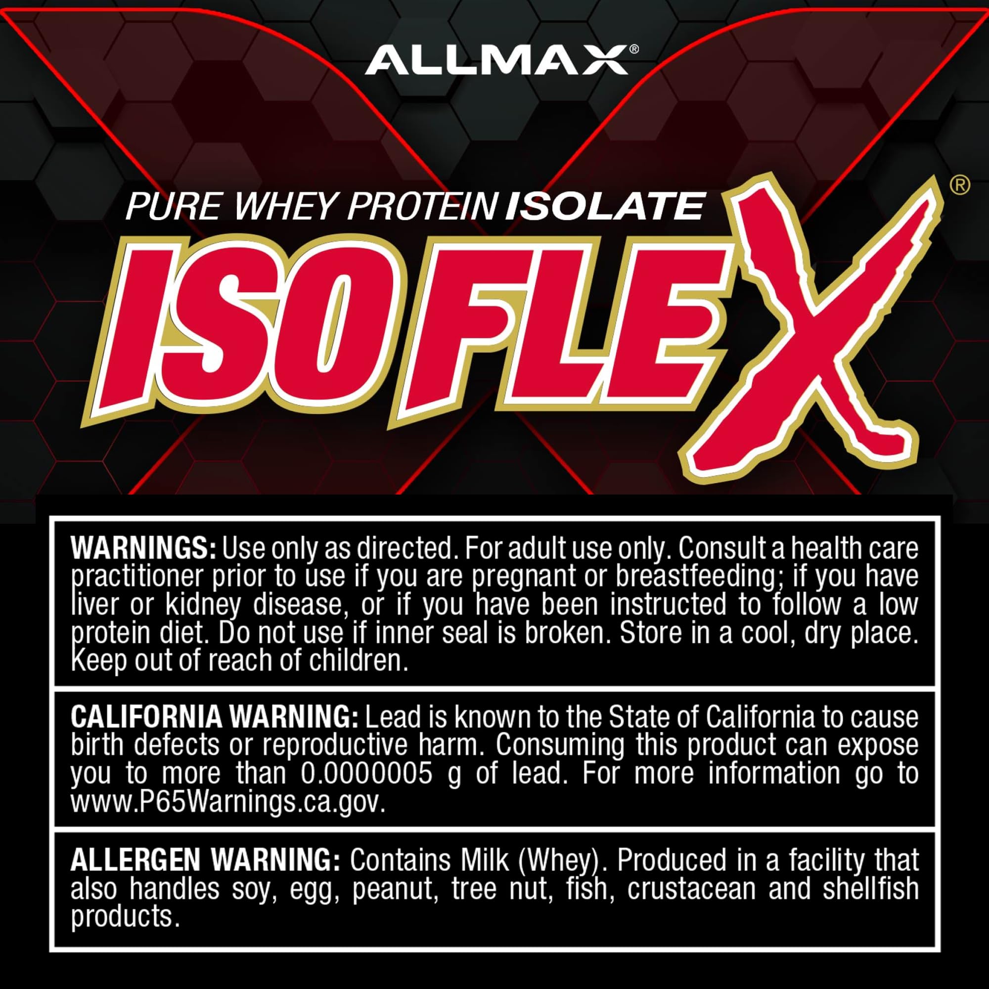 ALLMAX ISOFLEX Whey Protein Isolate, Vanilla, 5 lb — Amazon image 8