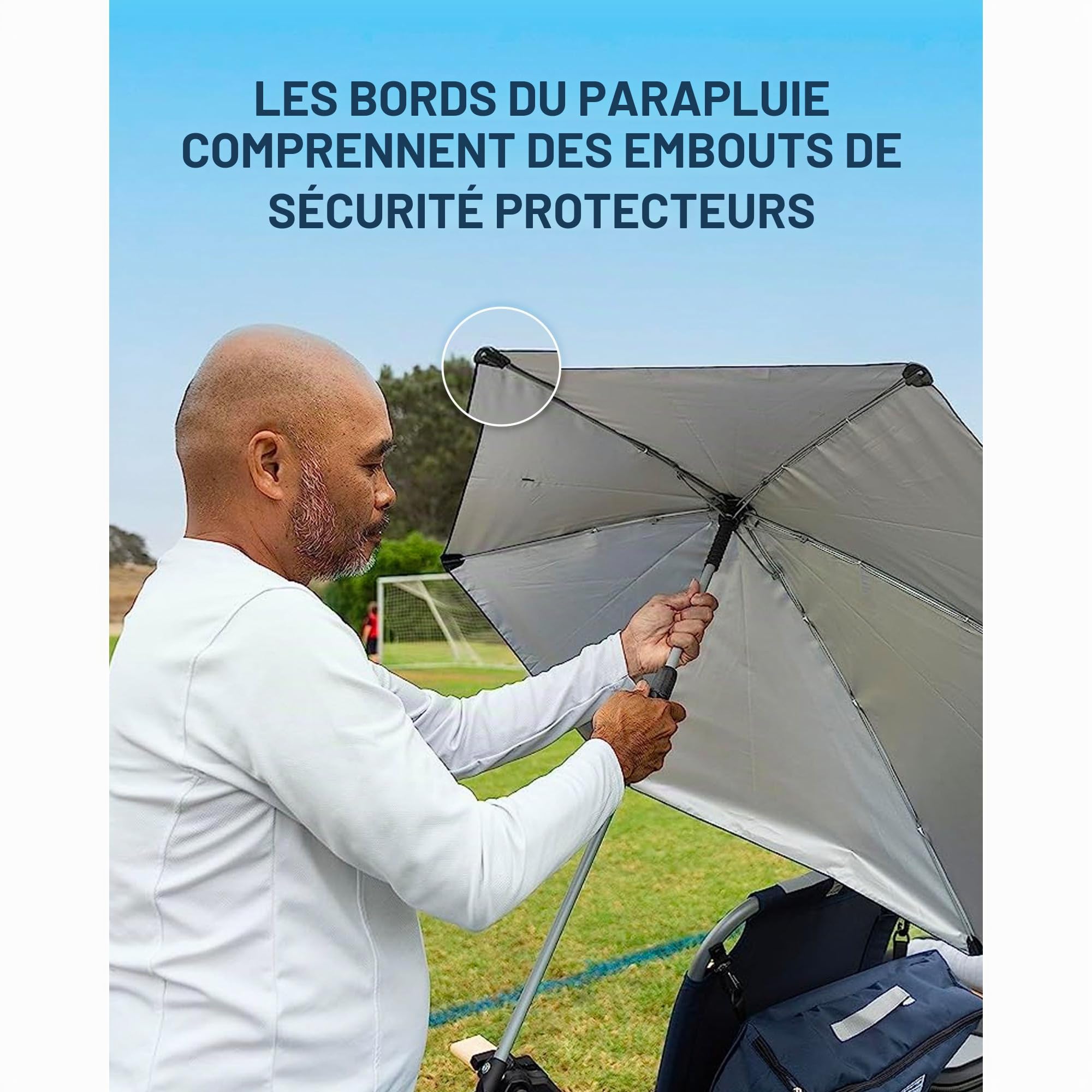 Sport-Brella Versa-Brella verstellbarer Regenschirm mit Universalklemme, LSF 50+
