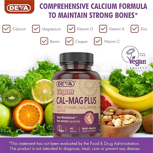 Miniatura 8 de Deva Vitaminas veganas Cal-Mag Plus Tablet, 90 unidades