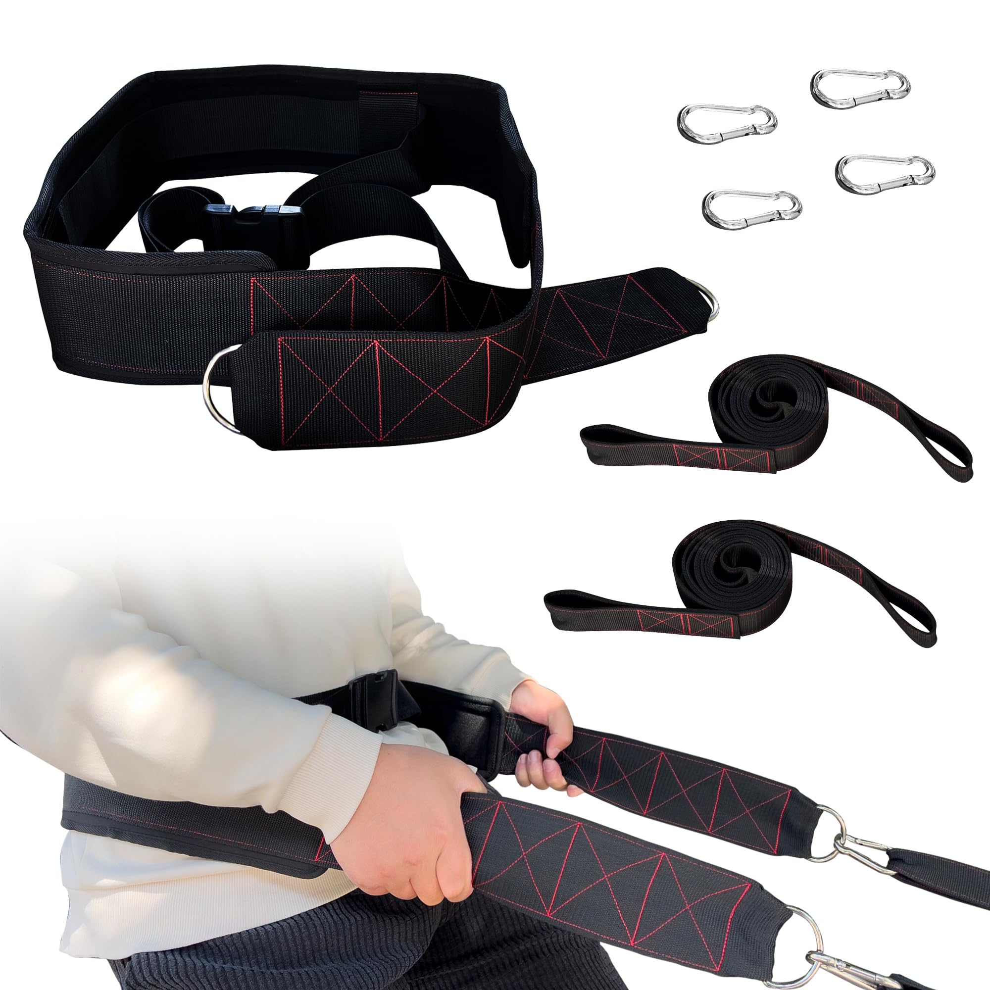 Belt for Pulling, Strength Training, adjustable belt, gravity tension training, contains a belt and a strap