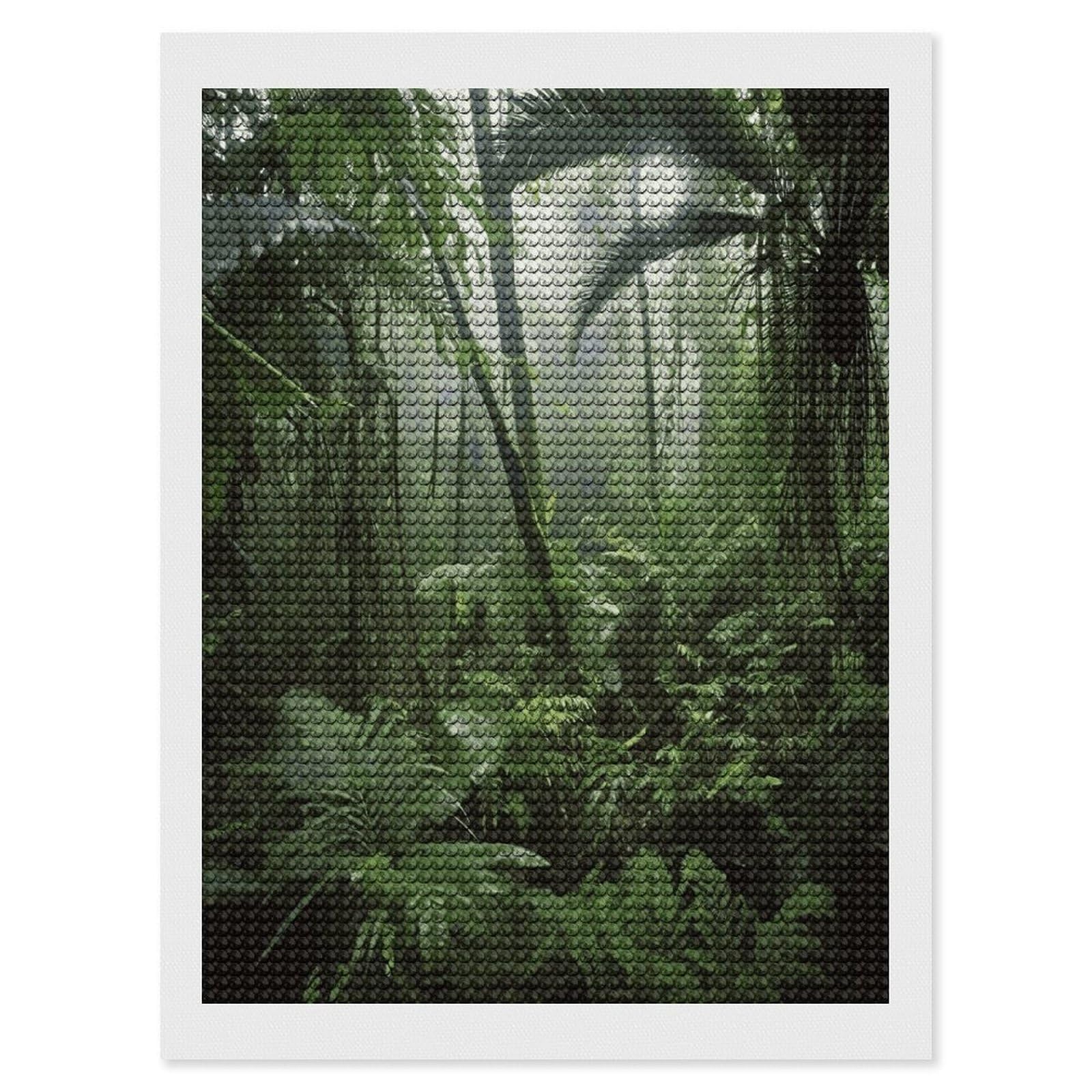 LDGSUPH Tropical Rainforest Diamond Painting Kits for Adults Paint with Diamond Pictures Art DIY Full Drill Diamond Dots Painting Personalized Diamond Photo for Home Wall Decor Gift 12"x16"