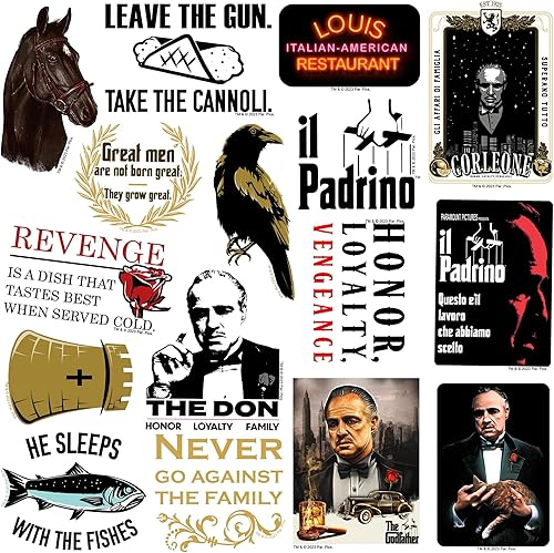 Miniatura 4 de The Godfather - Paquete variado de calcomanías de vinilo grandes de lujo, para laptop, botella de agua, álbumes de recortes, tableta, monopatín,