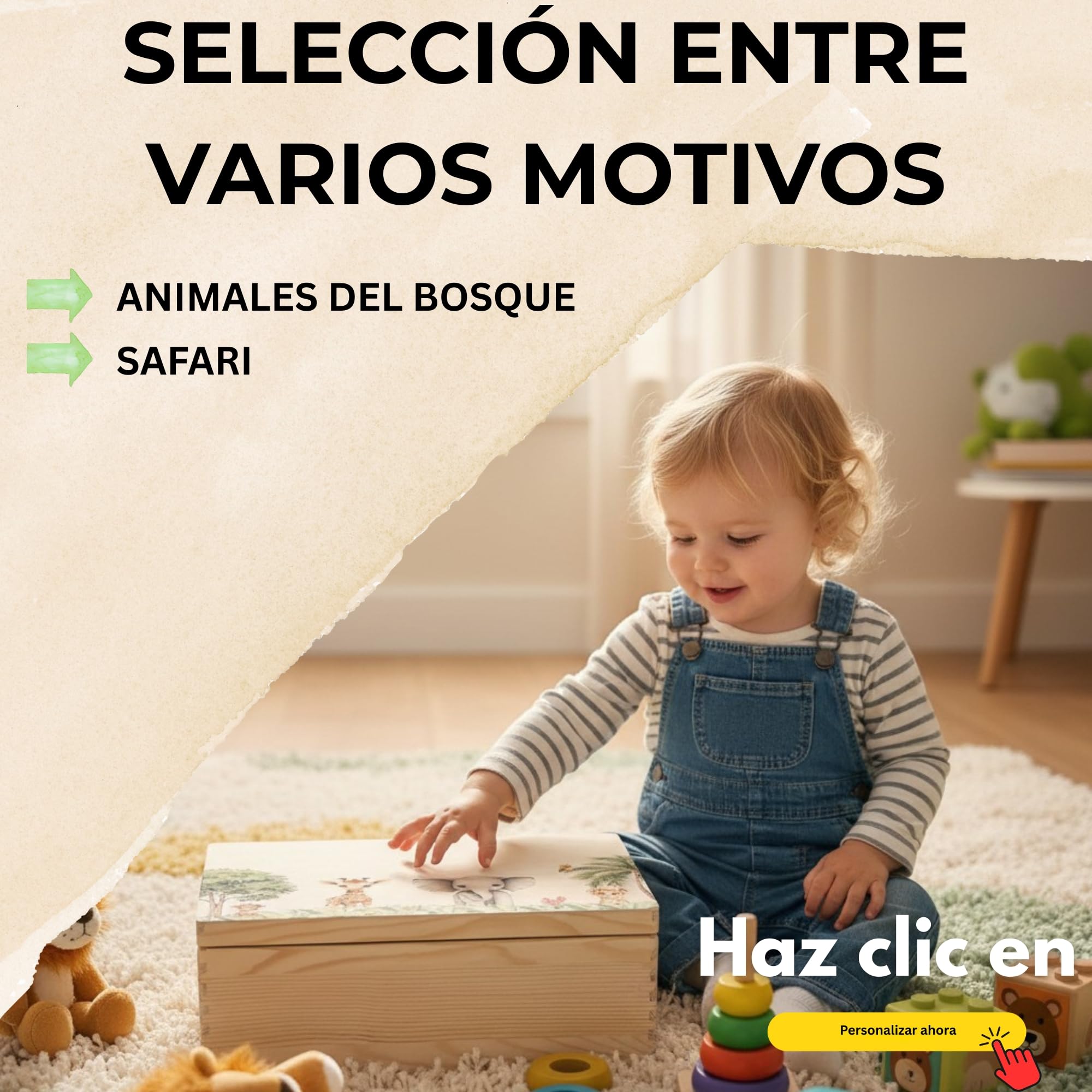 Cajas De Madera Personalizadas Para Bebé - Caja Madera Con Tapa, Diferentes Tamaños y Modelos - Recuerdos Inspiradores Para Guardar Tesoros Inolvidables (personalizado)