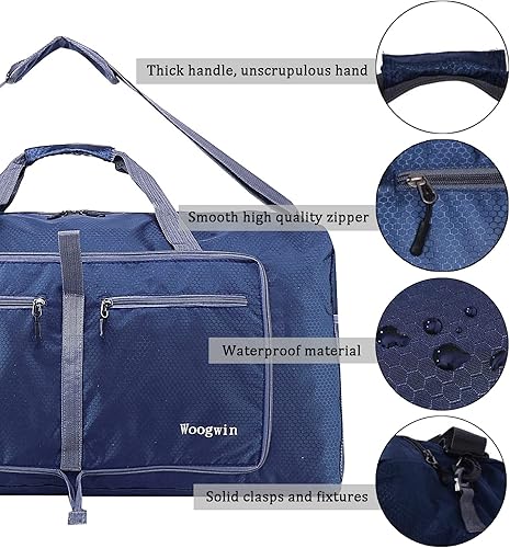 Miniatura 4 de Woogwin Bolsa de viaje grande plegable impermeable para la playa, natación, piscina, deportes, gimnasio