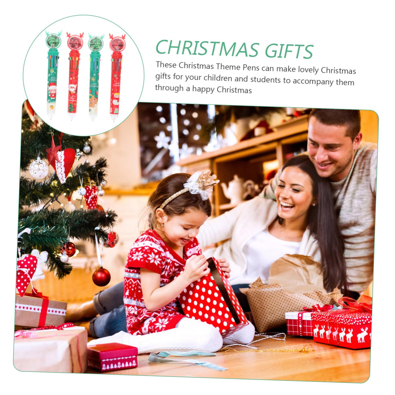 Tofficu 4 Ensembles Stylo À Bille De Noël Stylos À Encre En Forme De Cerf De Noël Marqueurs Métalliques Christmas Décoration De Noel Stylos Blo De Pratiques 12 Pièces * 4